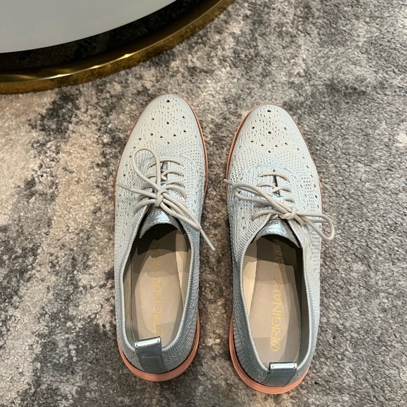Cole Haan zerogrand stitchlite wingtip oxford - grey, silver, coral - Picture 5 of 7